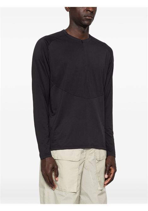 light fl half zip ls t-shirt man black HIKING PATROL | 1016-022600001